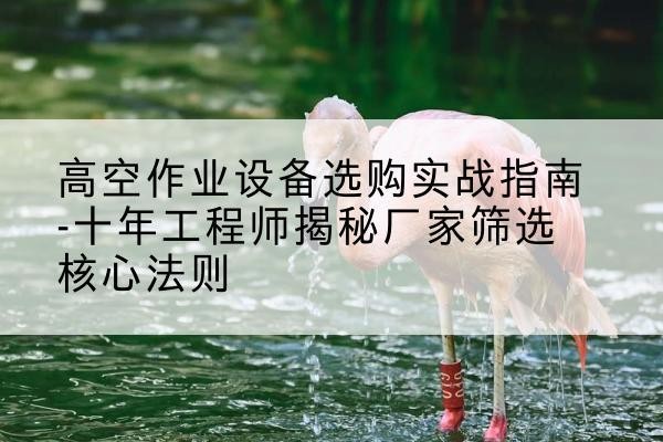 西畴剪叉式升降机厂家-高空作业设备选购实战指南-十年工程师揭秘厂家筛选核心法则